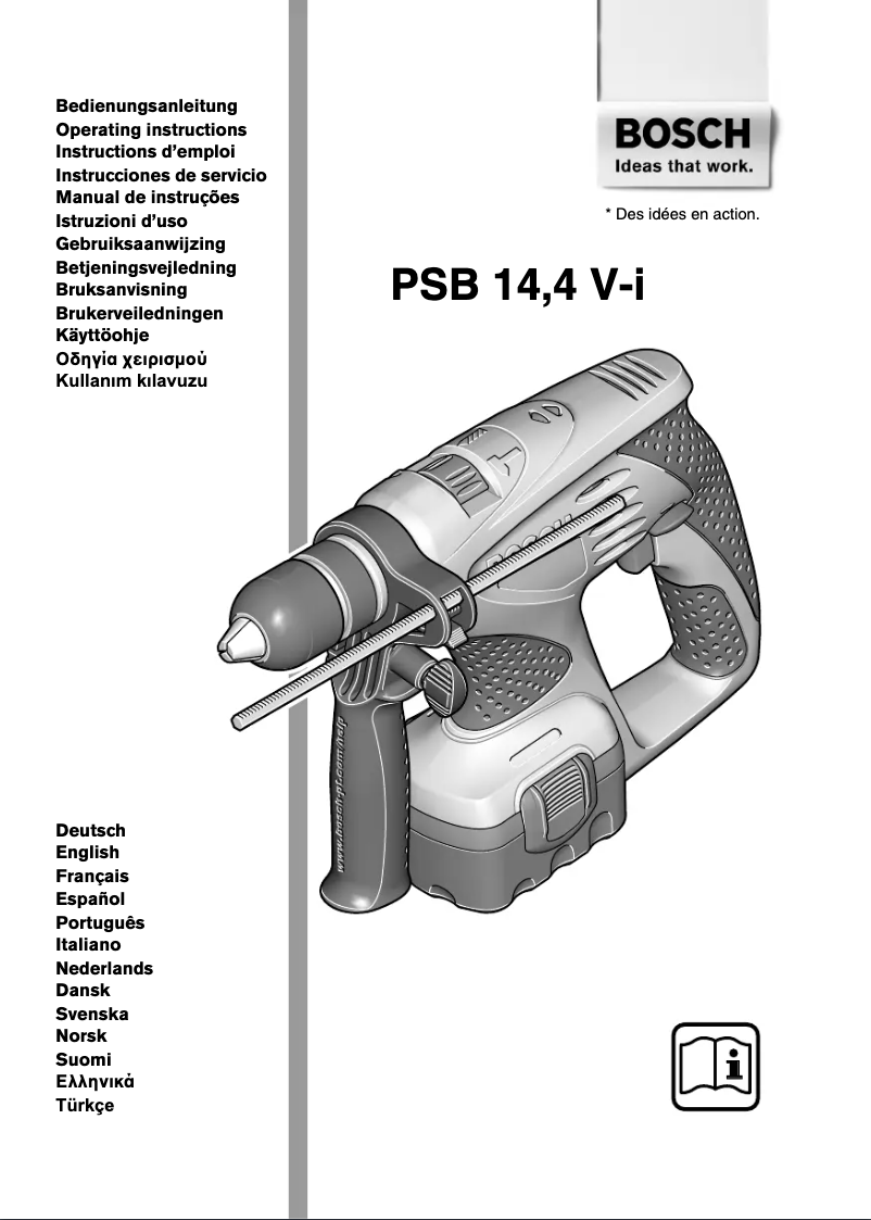 Page n°1 - Manuel utilisateur Bosch PSB 14,4 V-i