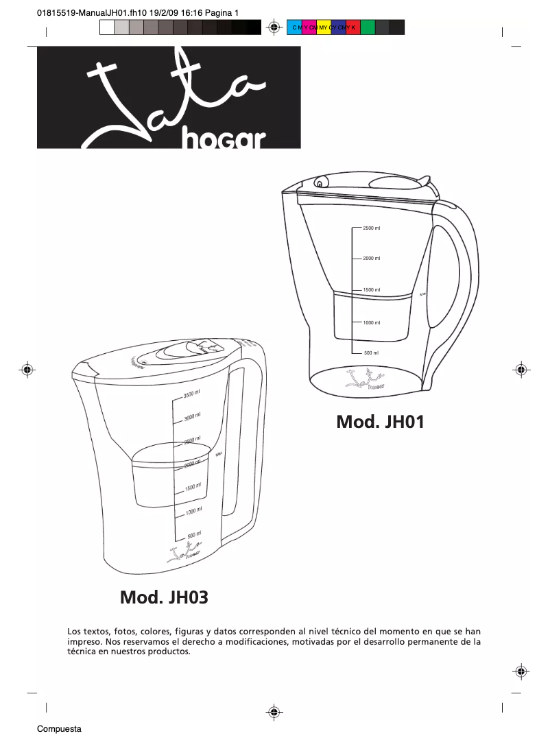 Página 1 del manual Manual de usuario Jata JH01