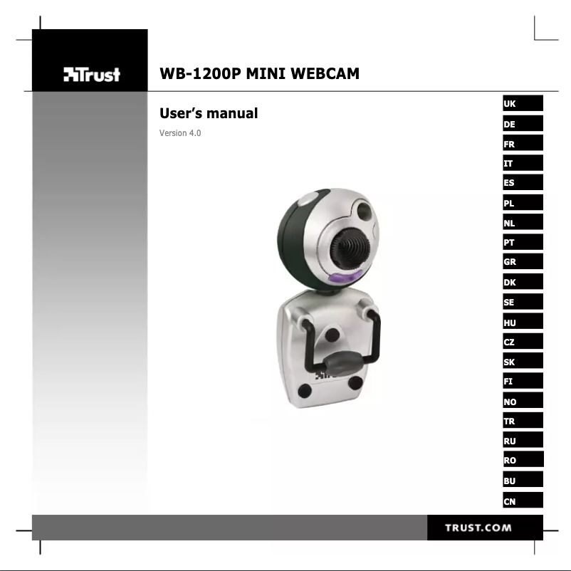 Page n°1 - Manuel utilisateur Trust WB-1200P