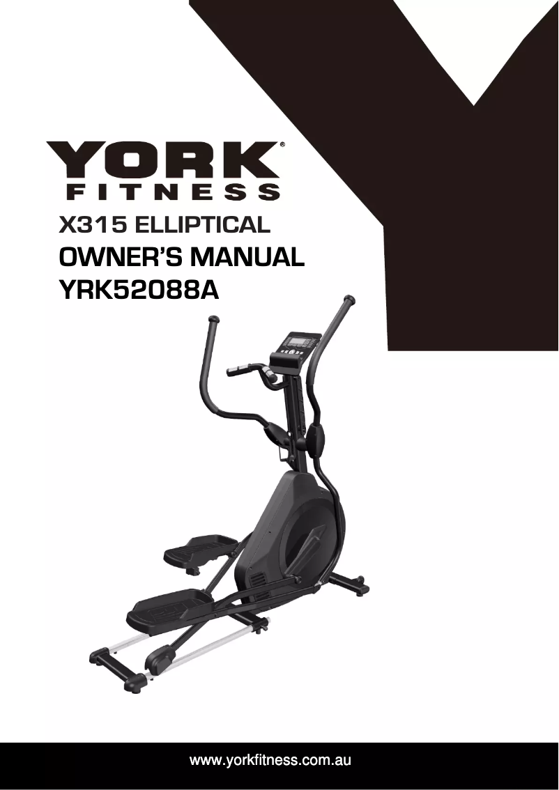 Page n°1 - Manuel utilisateur York Fitness X315