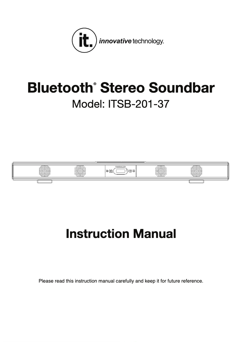 Image de la première page du manuel de l'appareil ITSB-201-37