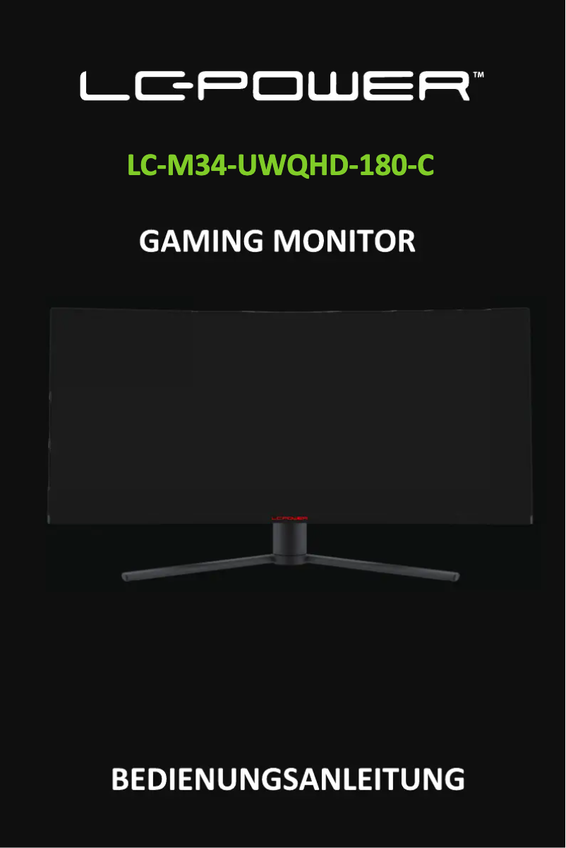 Page 1 de la notice Manuel utilisateur LC-Power LC-M34-UWQHD-180-C
