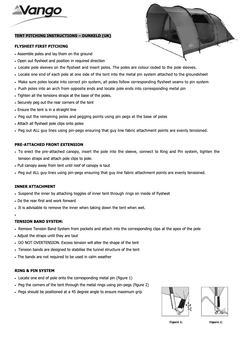 Página 1 del manual Manual de usuario Vango Dunkeld 500