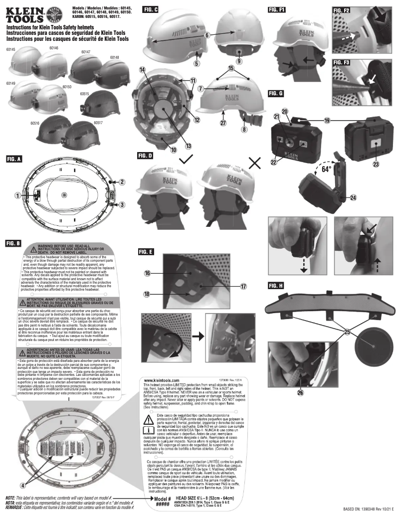 Page 1 de la notice Manuel utilisateur Klein Tools 60517