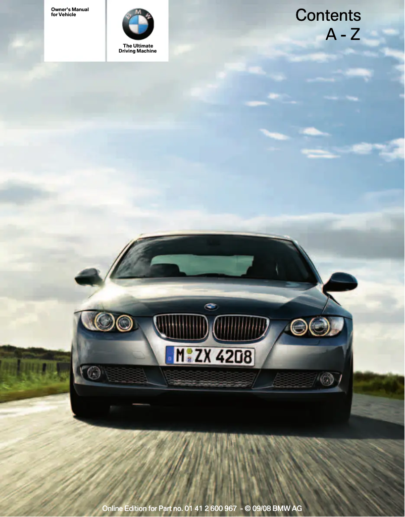 Page 1 de la notice Manuel utilisateur BMW 335i xDrive Coupe (2009)
