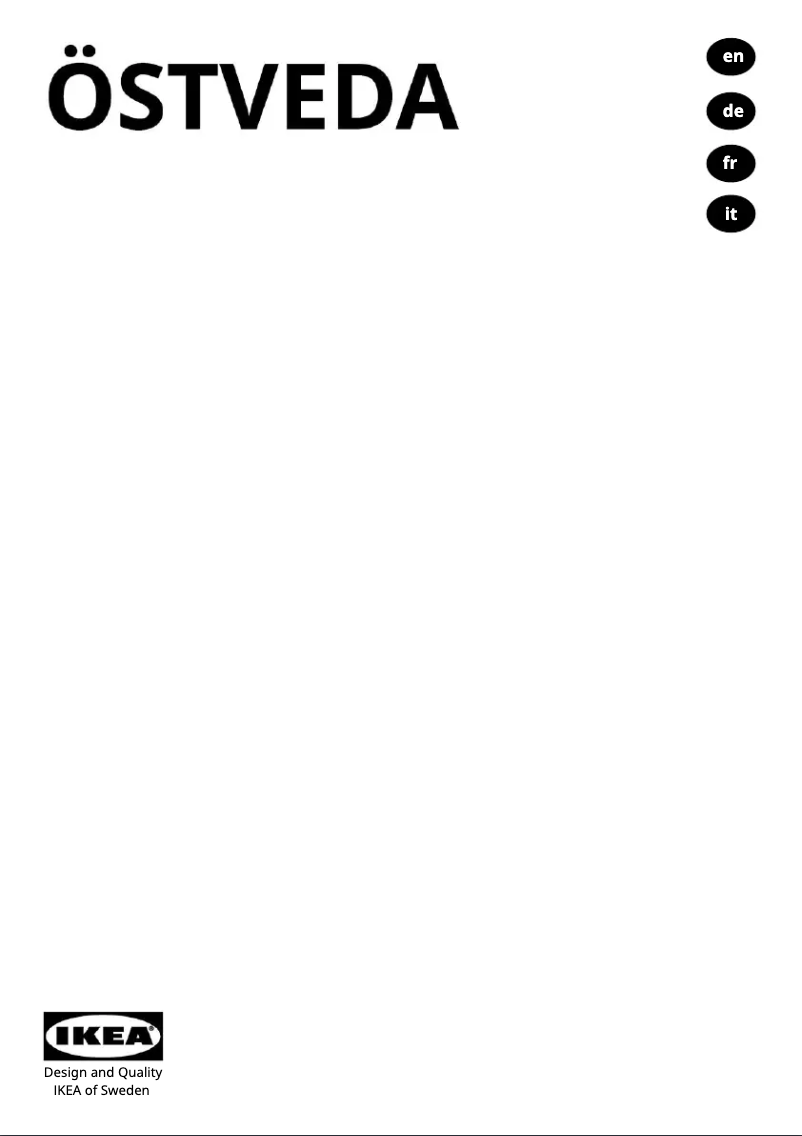 Page 1 de la notice Manuel utilisateur Ikea ÖSTVEDA 505.681.46