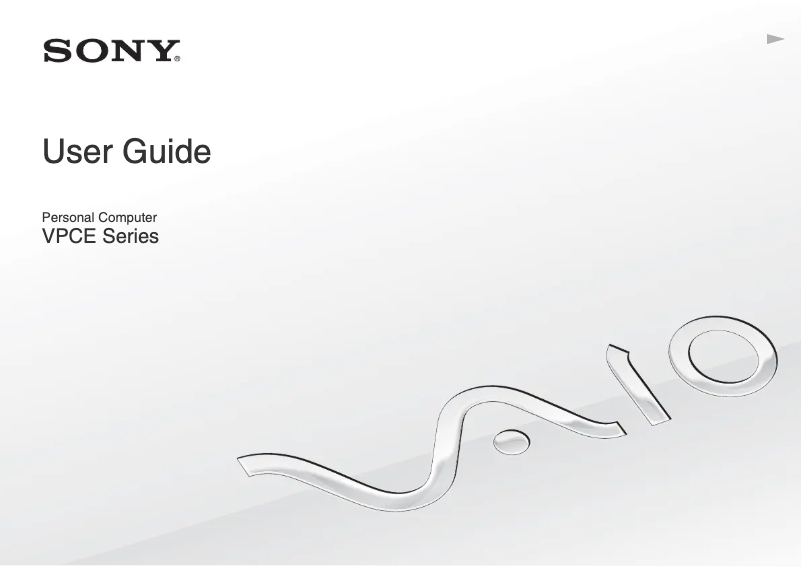Page n°1 - Manuel utilisateur Sony Vaio VPCEB190X