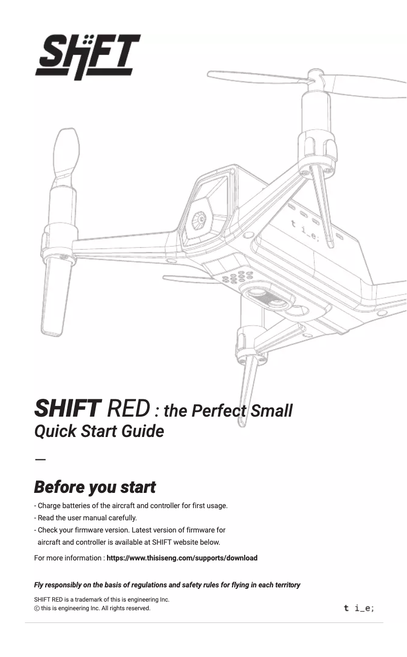 Page n°1 - Manuel utilisateur T.I.E. Shift Red