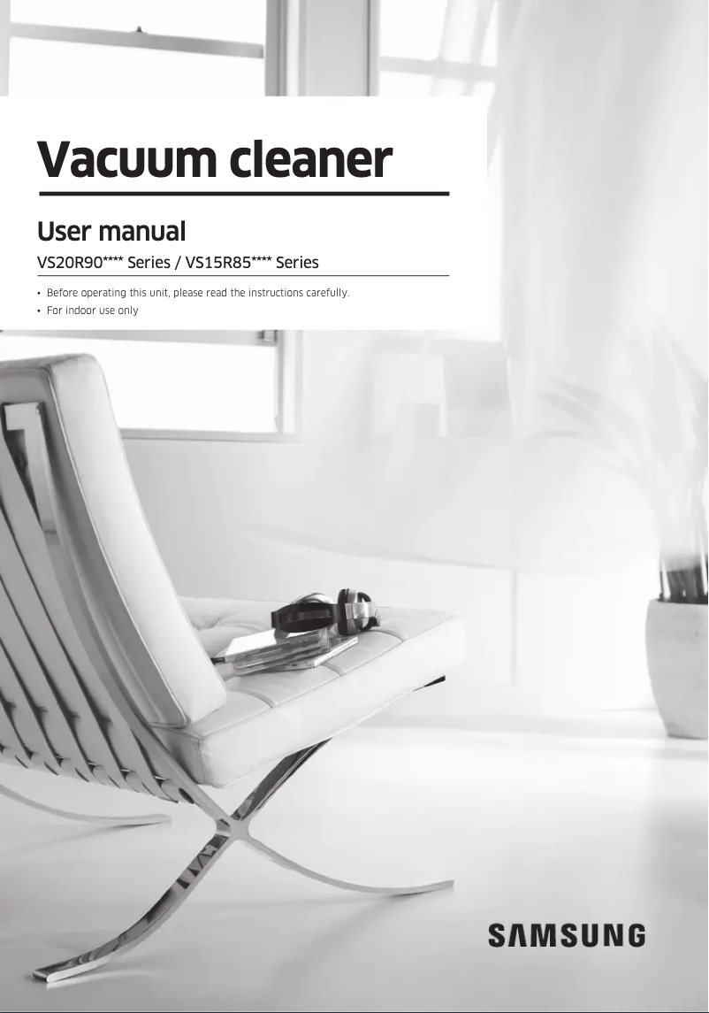 Page 1 de la notice Guide de démarrage rapide Samsung VS15R8544S1