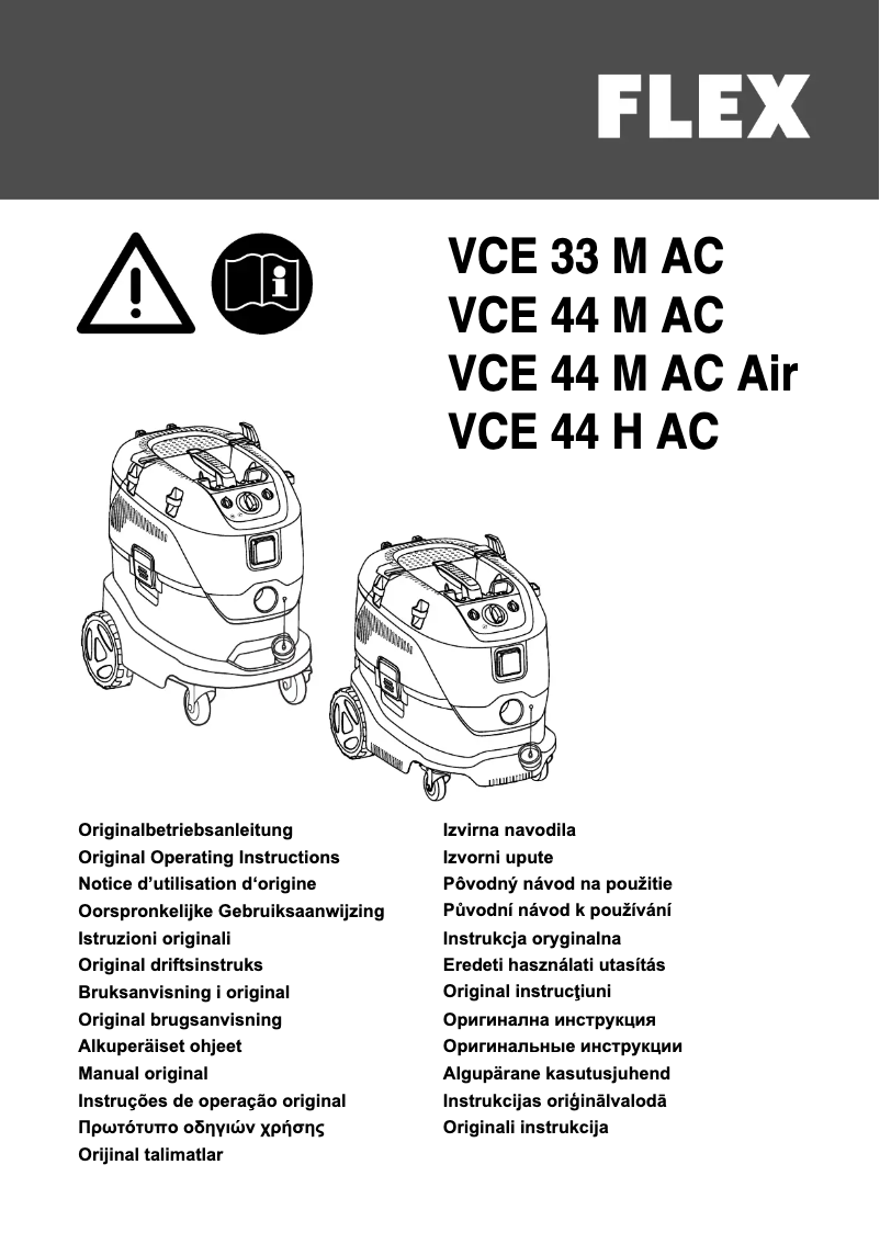 Page n°1 - Manuel utilisateur Flex VCE 44 M AC