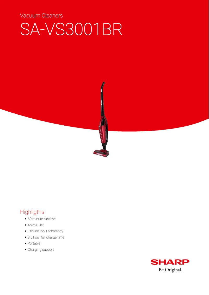 Page 1 de la notice Manuel utilisateur Sharp SA-VS3001BR