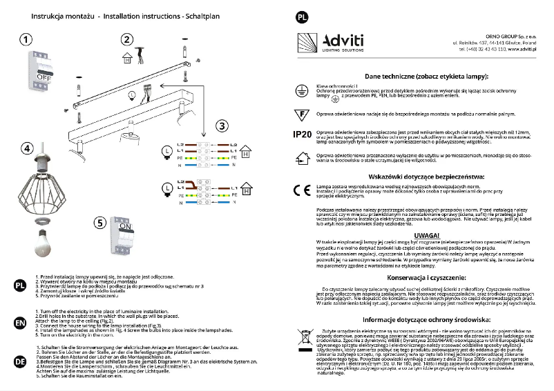 Image de la première page du manuel de l'appareil AD-LD-6346WE27M
