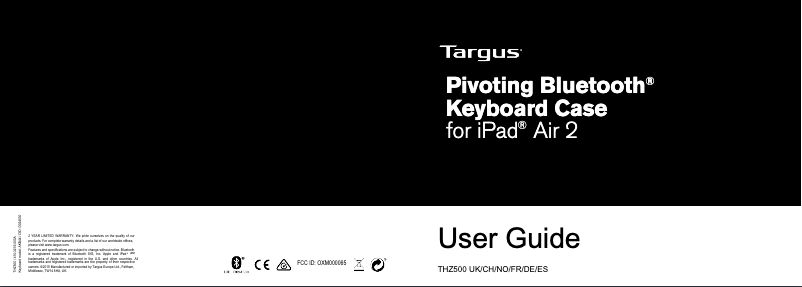 Image de la première page du manuel de l'appareil THZ500PT