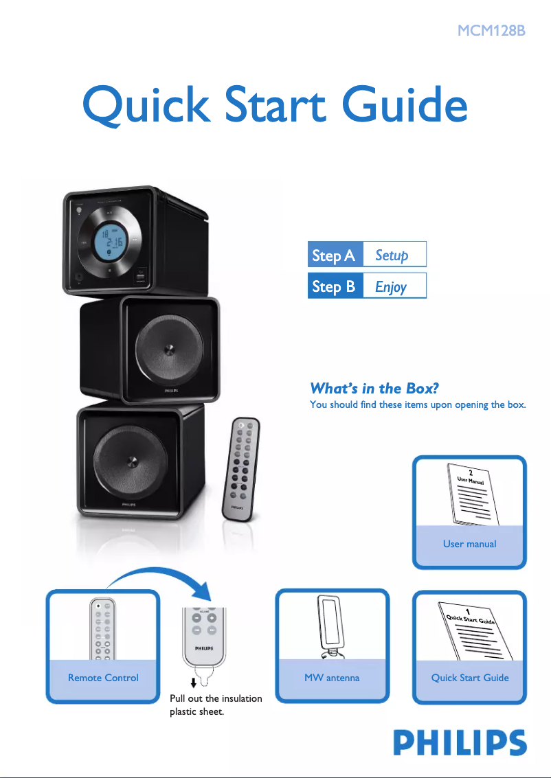 Image de la première page du manuel de l'appareil MCM128B