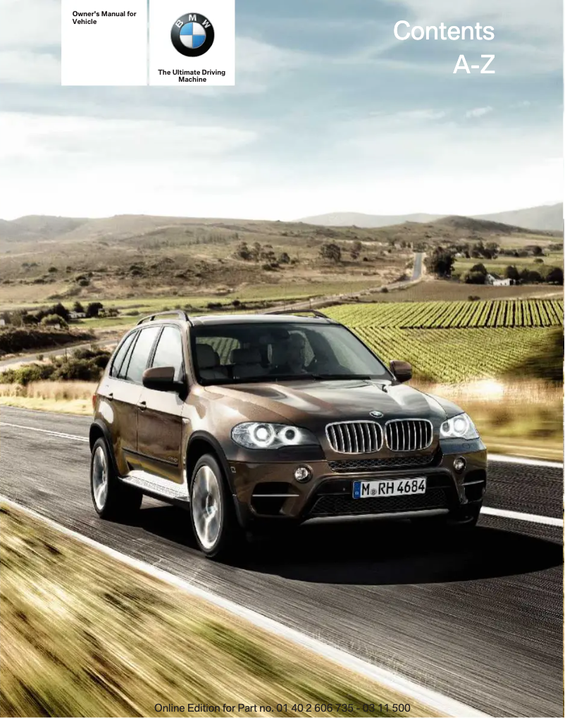 Page 1 de la notice Manuel utilisateur BMW X5 (2012)