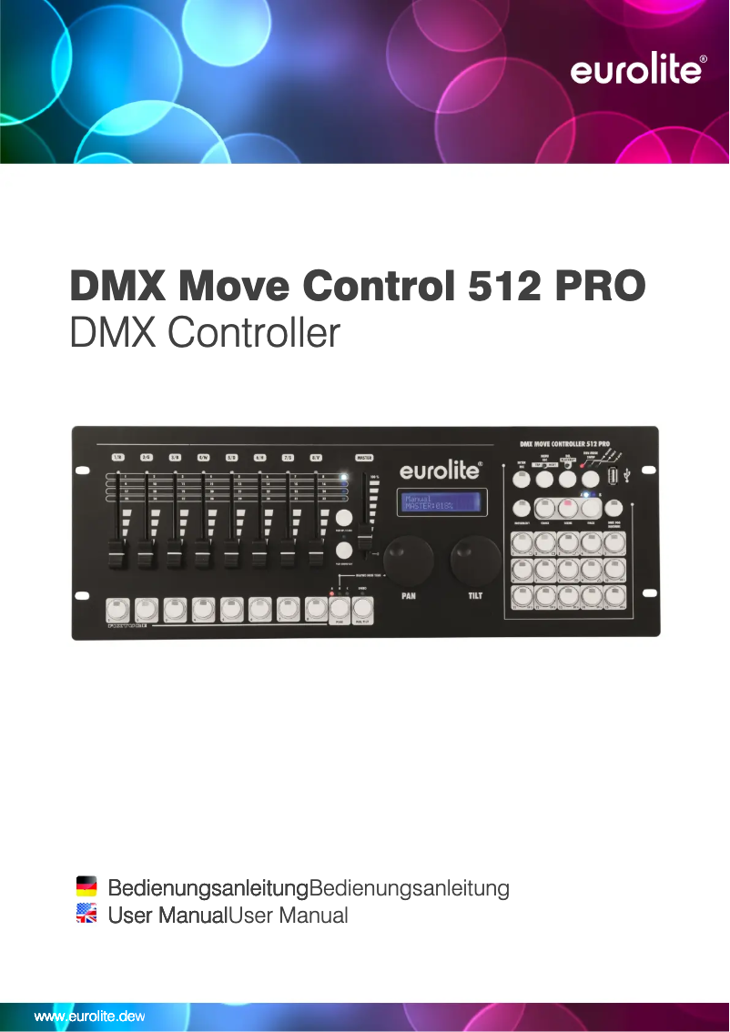 Page n°1 - Manuel utilisateur Eurolite DMX Move Control 512 PRO