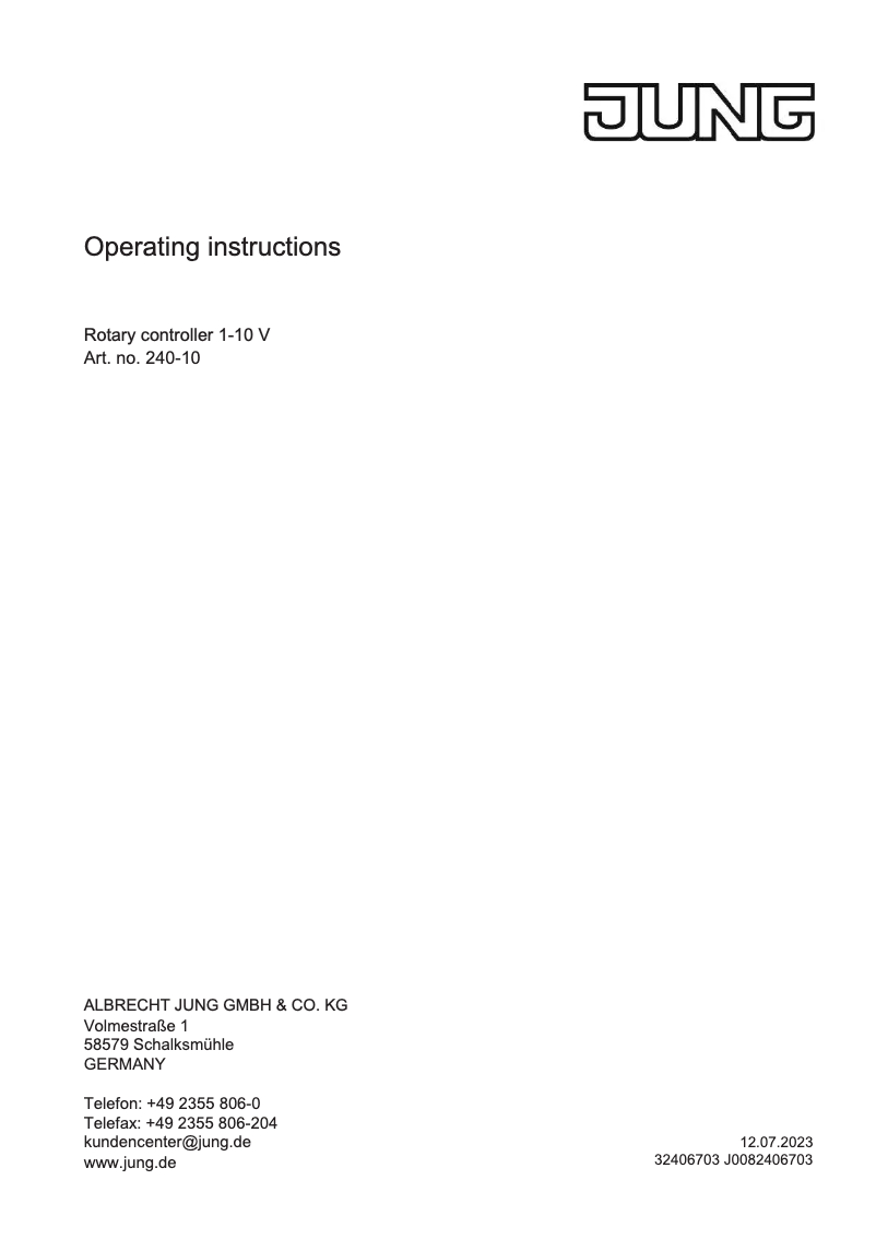 Image de la première page du manuel de l'appareil 240-10