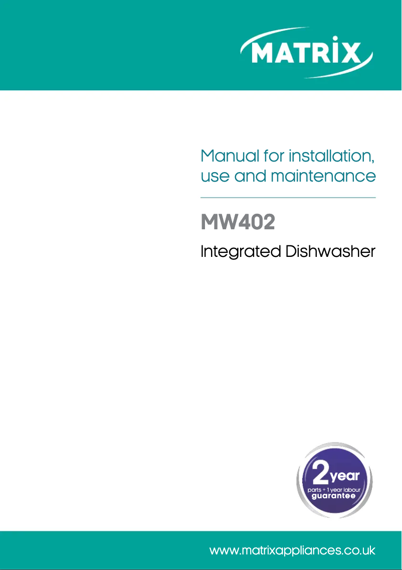 Page 1 de la notice Manuel utilisateur Matrix MW402