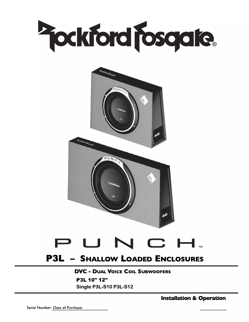 Image de la première page du manuel de l'appareil Punch P3L-S12