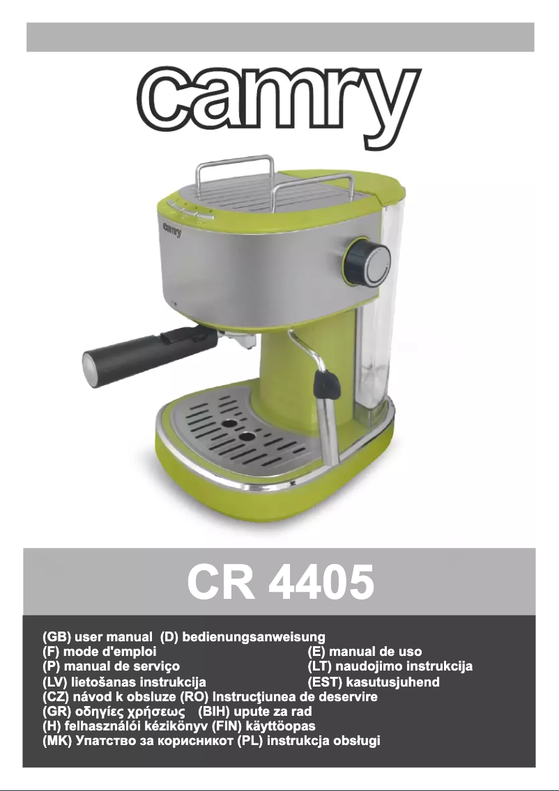 Image de la première page du manuel de l'appareil CR 4405G