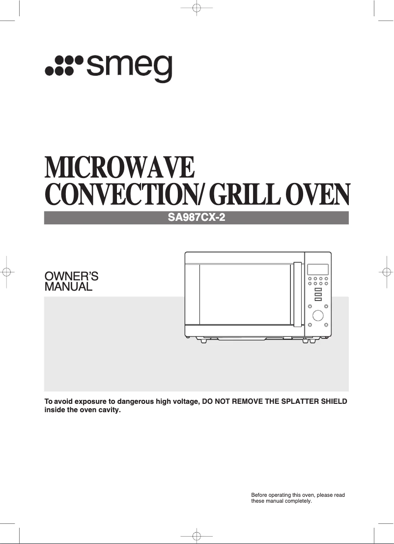 Image de la première page du manuel de l'appareil SA987CX-2