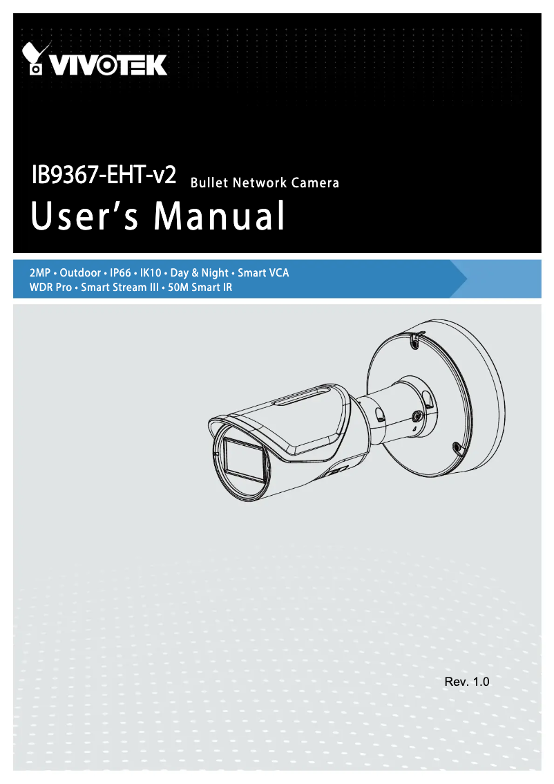 Image de la première page du manuel de l'appareil Bullet IB9367-EHT