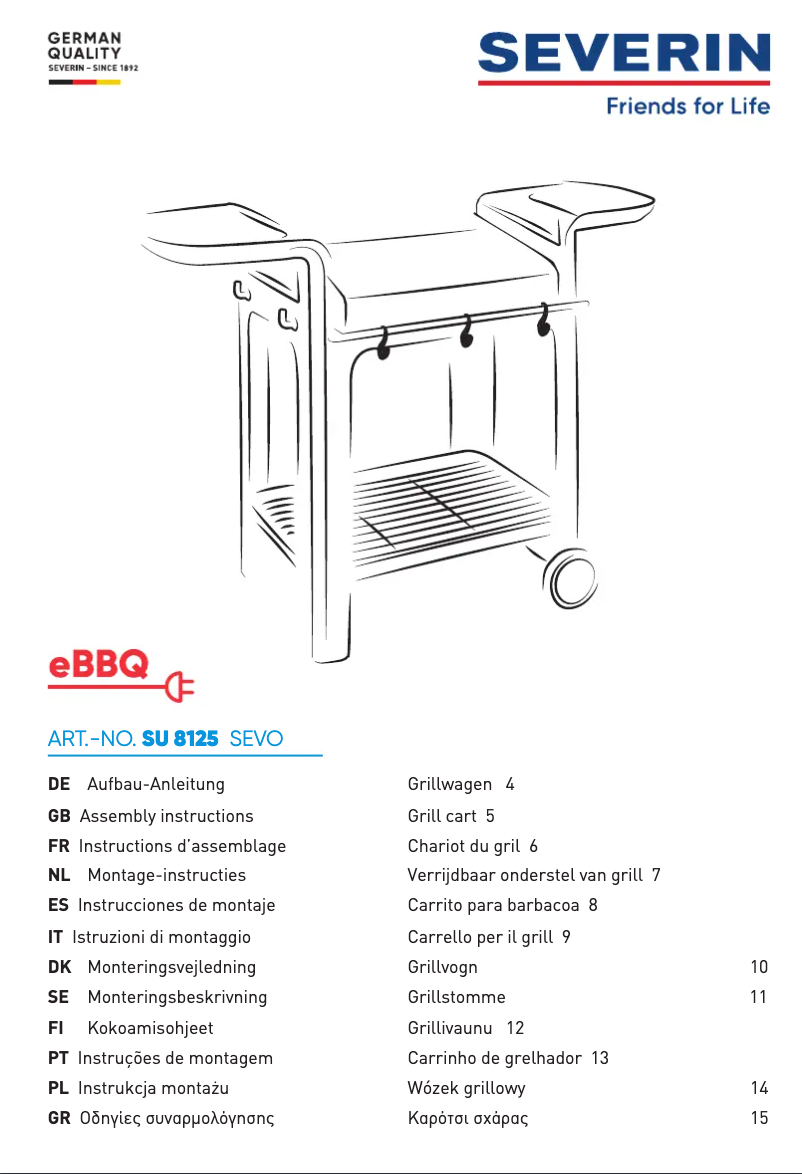 Page 1 de la notice Manuel utilisateur Severin SU 8125