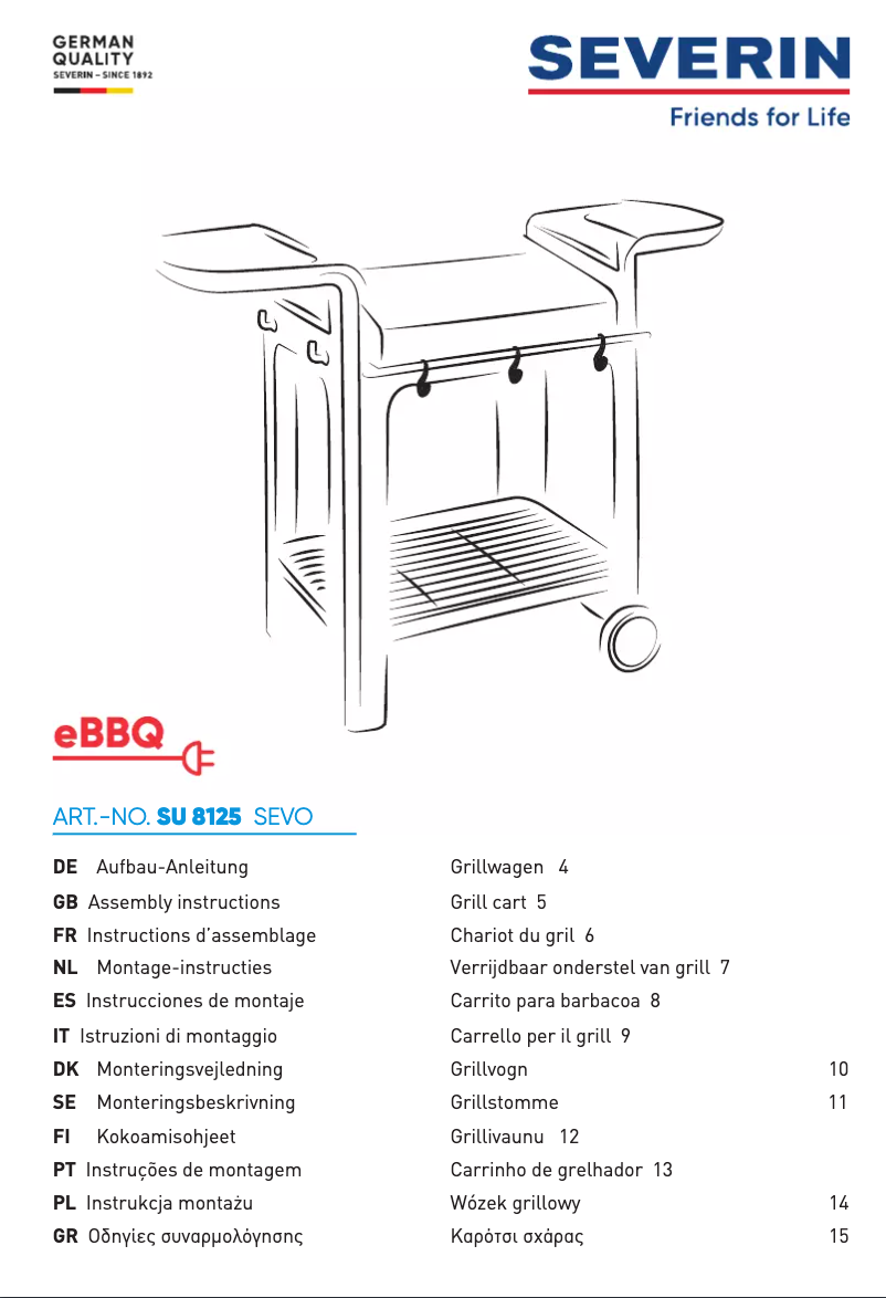 Page n°1 - Manuel utilisateur Severin SU 8125