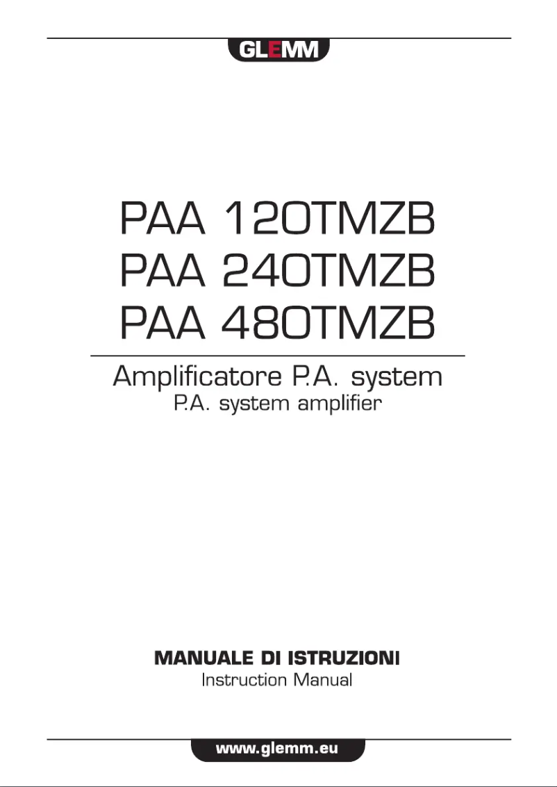 Página 1 del manual Manual de usuario Glemm PAA 120TMZB