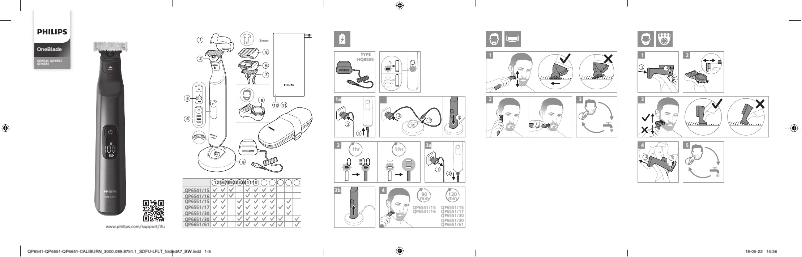 Page n°1 - Manuel utilisateur Philips OneBlade Pro 360 QP6541