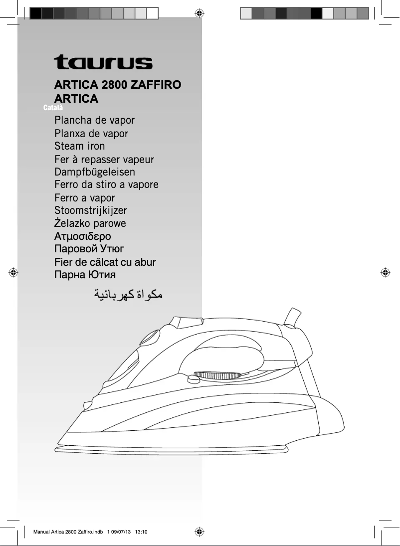 Page 1 of the manual User Manual Taurus Artica 2800 Zaffiro