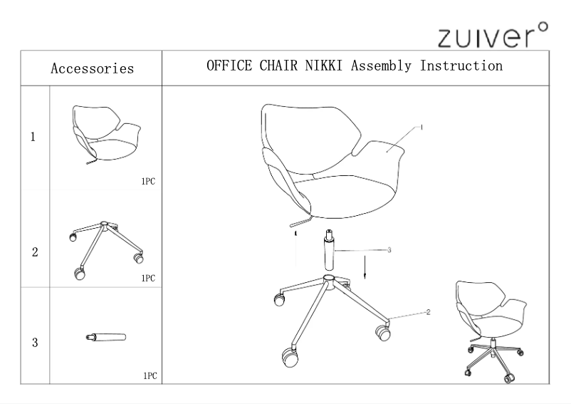 Page 1 de la notice Manuel utilisateur Zuiver Nikki