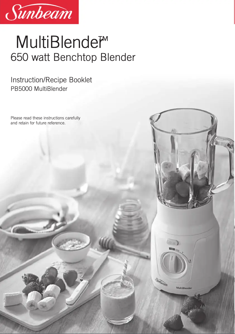 Image de la première page du manuel de l'appareil MultiBlender PB5000