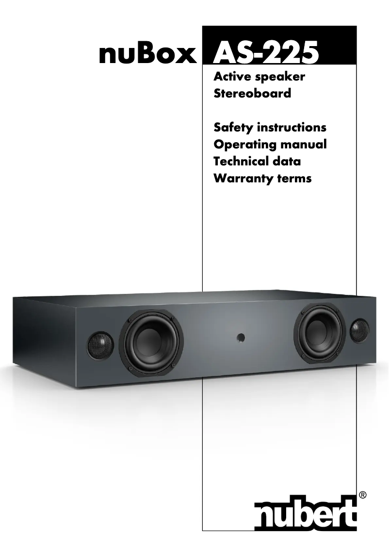 Imagen de la primera página del manual del dispositivo nuBox AS-225