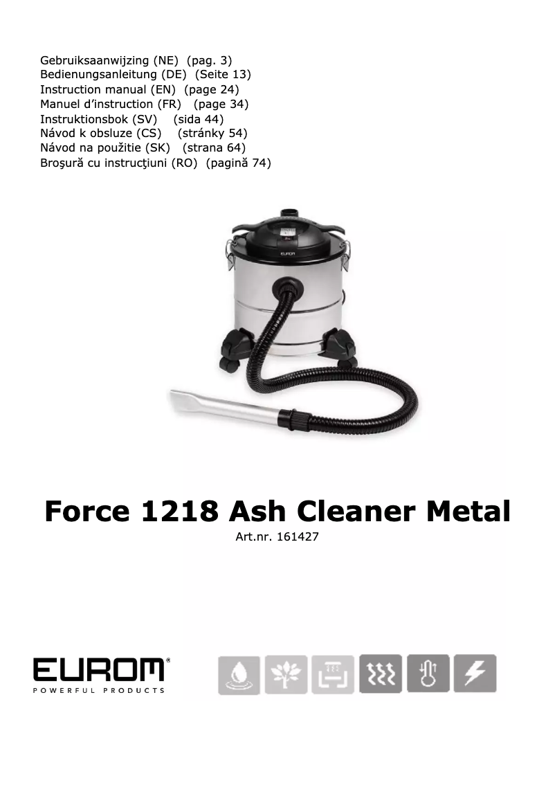 Image de la première page du manuel de l'appareil Force 1218