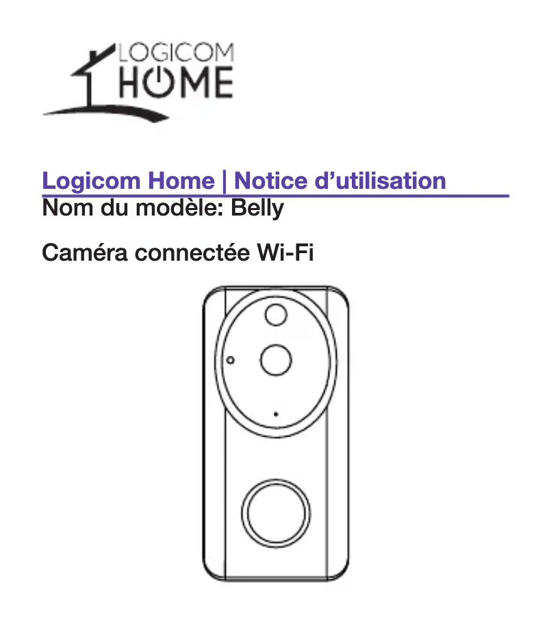 Page 1 de la notice Manuel utilisateur Logicom Belly