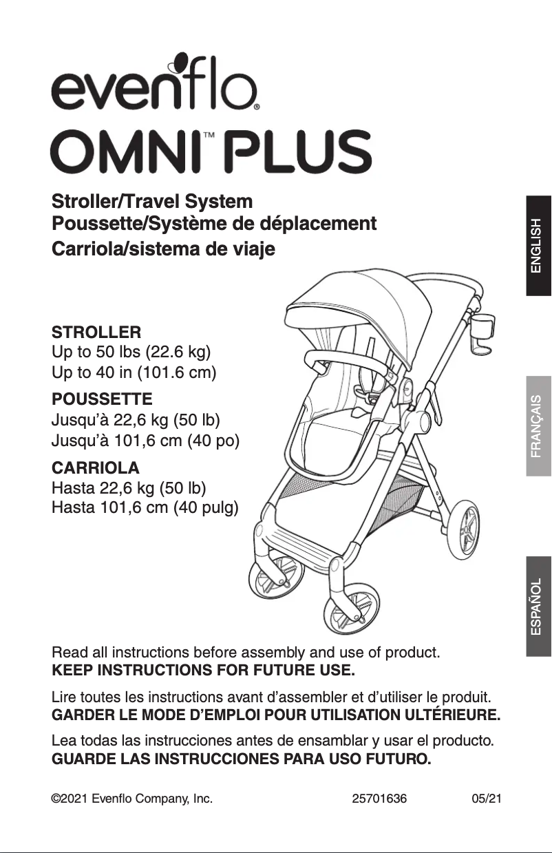 Page n°1 - Manuel utilisateur Evenflo Omni Plus