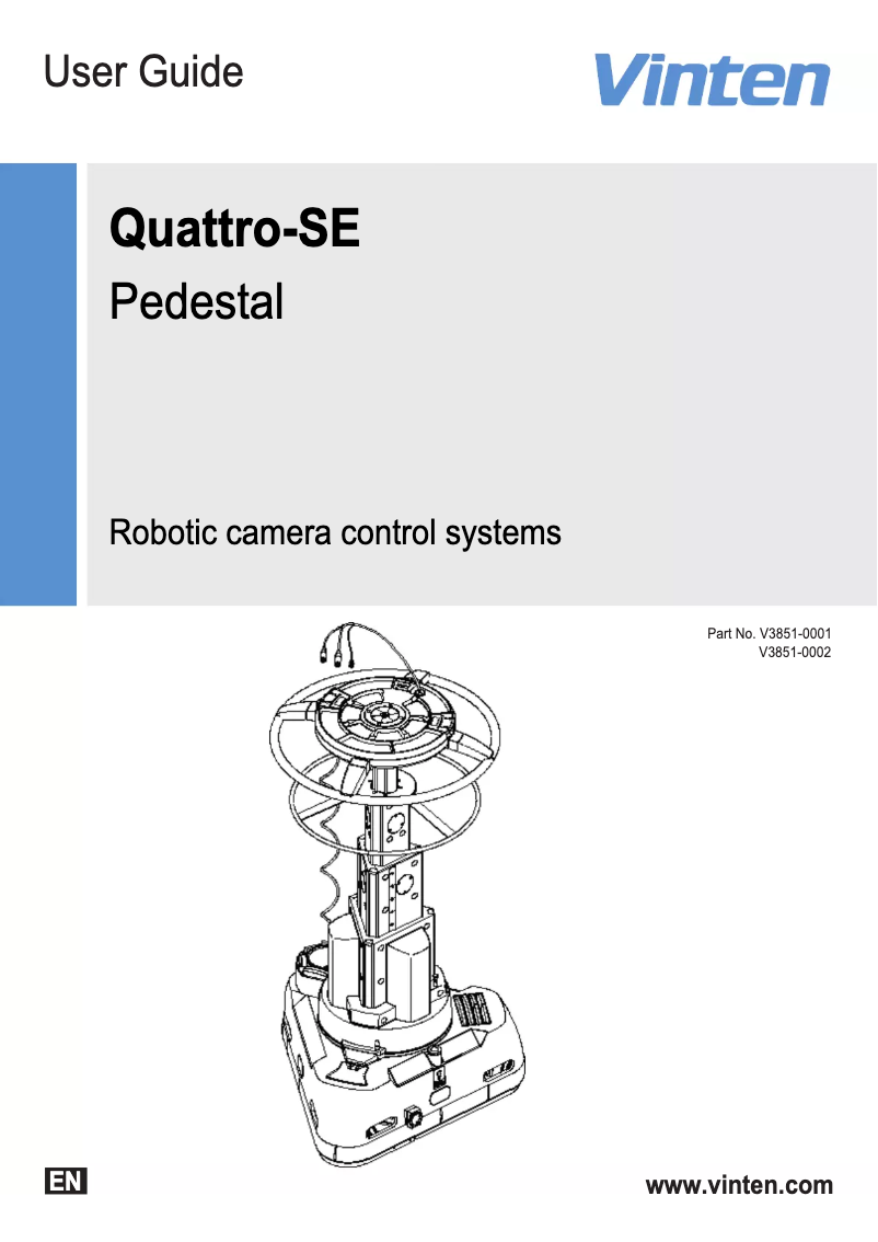 Page 1 de la notice Manuel utilisateur Vinten Quattro-SE