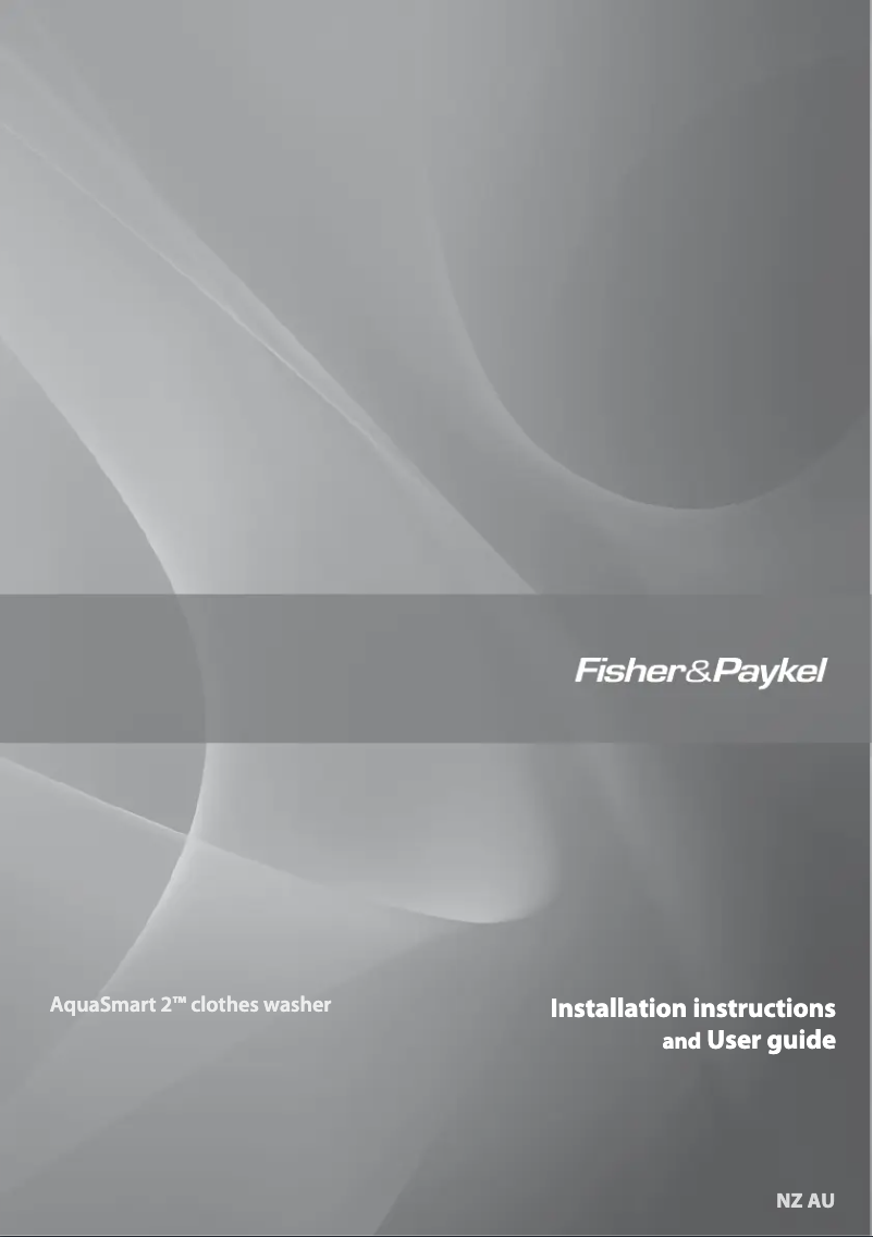 Page 1 de la notice Manuel utilisateur Fisher & Paykel WL70T60CW2 AquaSmart 2