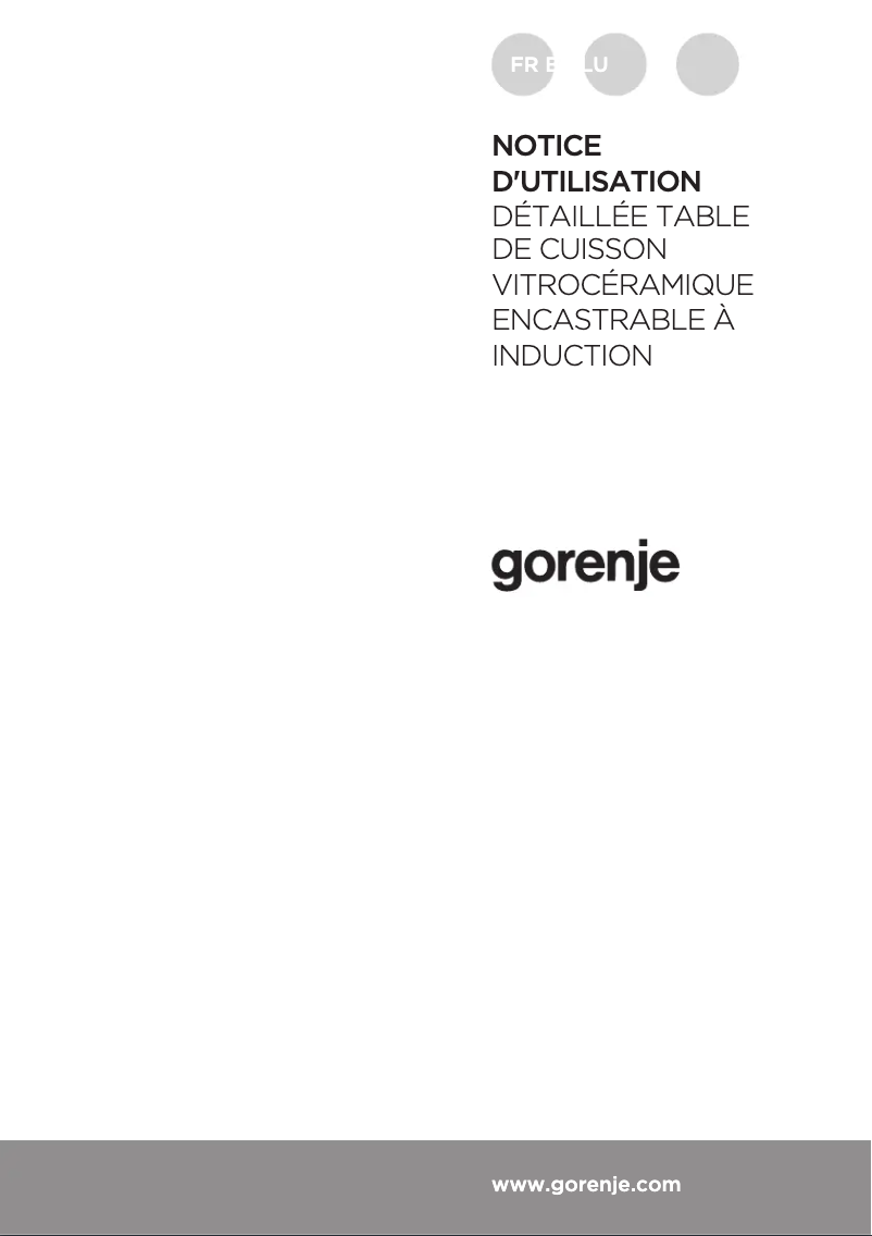 Page n°1 - Guide d'installation Gorenje IT321BCSC