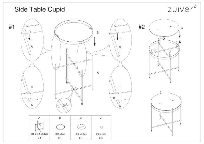 Page 1 de la notice Manuel utilisateur Zuiver Cupid