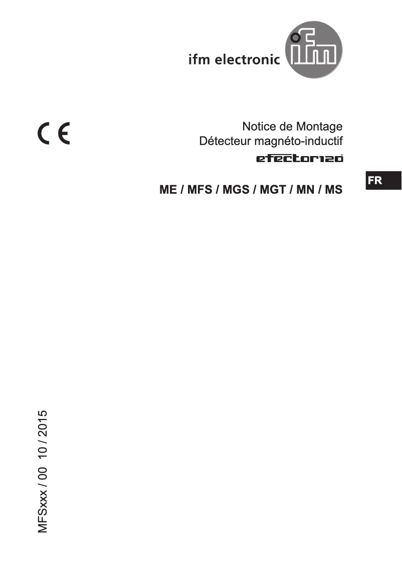 Page n°1 - Manuel utilisateur IFM MGT203