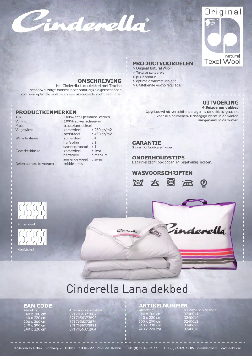 Page 1 de la notice Manuel utilisateur Cinderella Lana