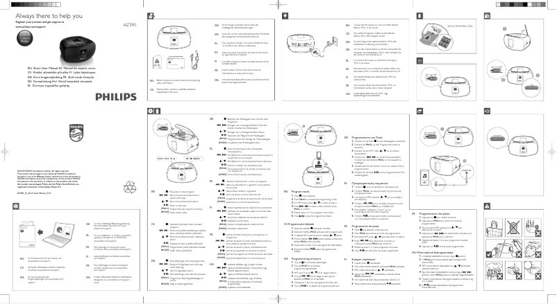Página 1 del manual Guía de inicio rápido Philips AZ390