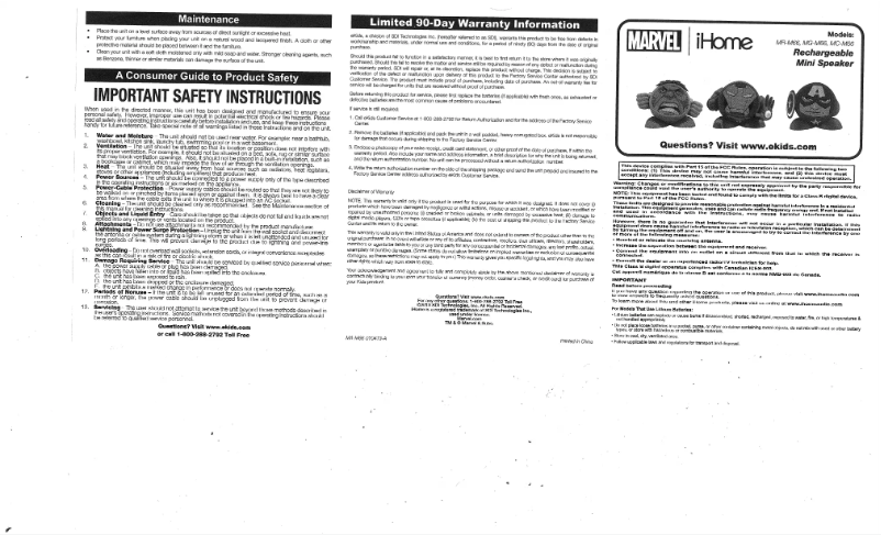 Page 1 de la notice Manuel utilisateur SDI Technologies MR-M66