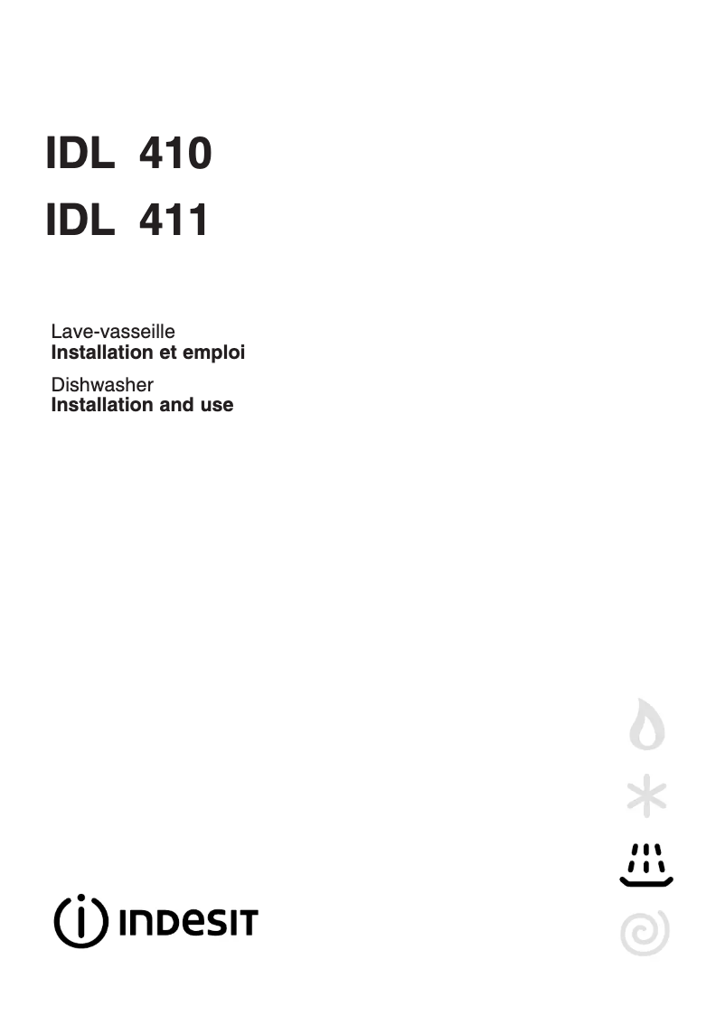 Page 1 de la notice Manuel utilisateur Indesit IDL 410 S FR.C