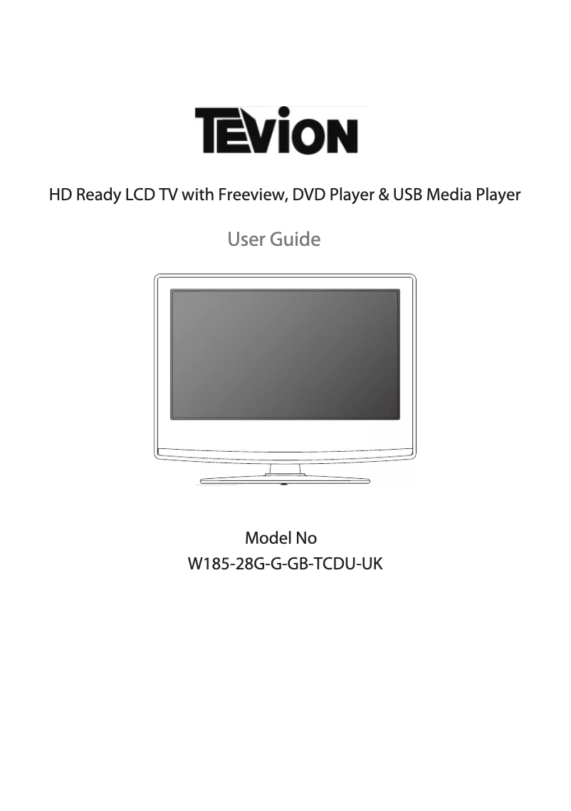 Page 1 of the manual User Manual Tevion W185-28G-G-GB-TCDU-UK