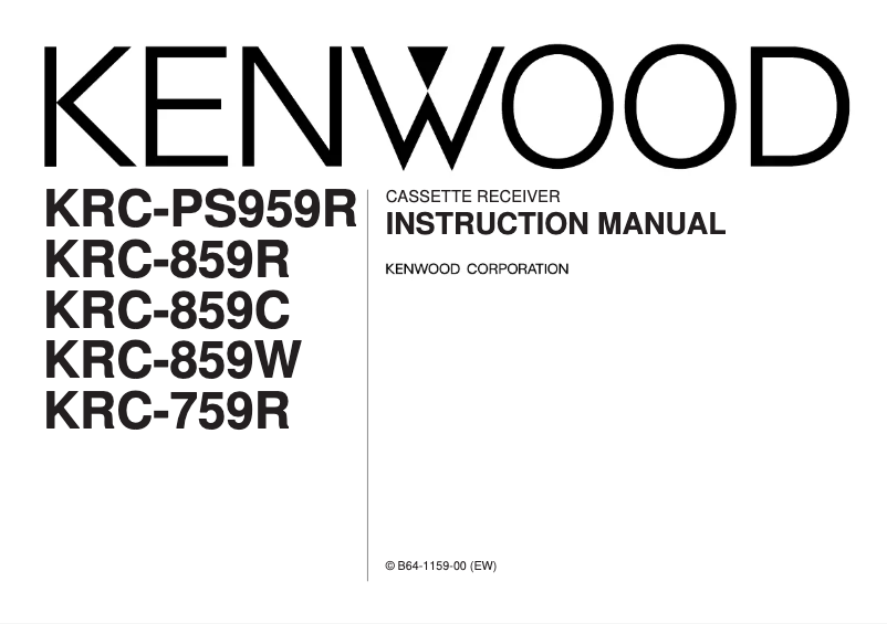 Page 1 de la notice Manuel utilisateur Kenwood KRC-859C