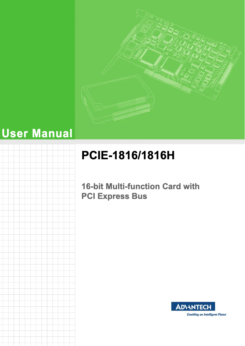 Page n°1 - Manuel utilisateur Advantech PCIE-1816H-B