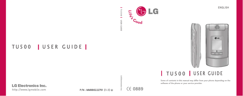 Page 1 de la notice Manuel utilisateur LG TU500
